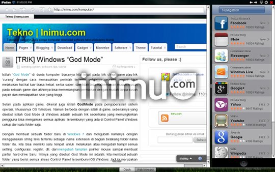 iPadian, iPad emulator for PC - Safari Web Browser
