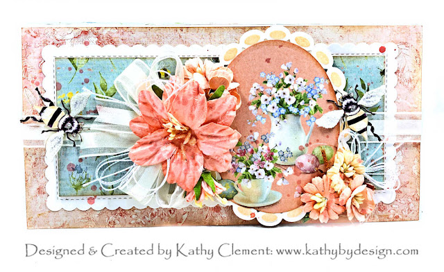 Slimline Tea Party in a Box for Really Reasonable Ribbon by Kathy Clement