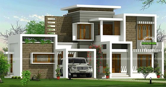 Beautiful box  type  contemporary home  Kerala home  design 