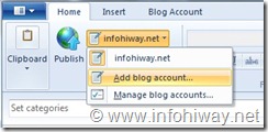 windows live writer add blog acct