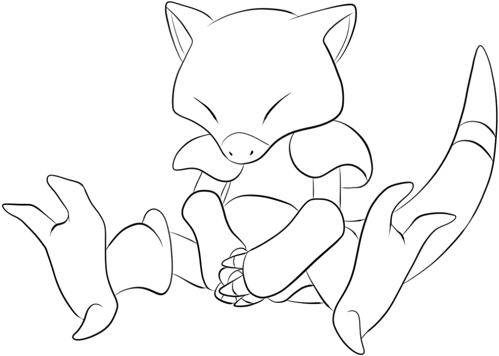 Abra Pokemon Coloring Pages Printable - Free Pokemon Coloring Pages