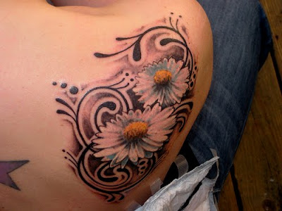 daisy tattoo,girls tattoo designs