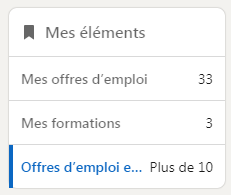 LinkedIn - Mes éléments enregistrés