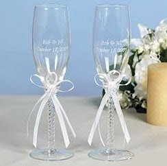 Wedding Glass Flute Set Wedding Glass Flute Set