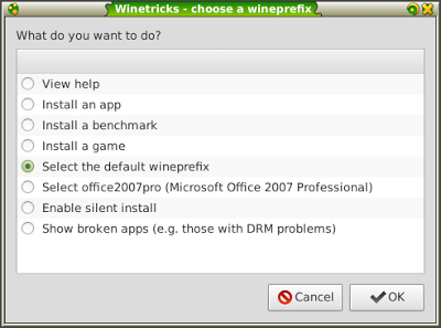 wine-default wineprefix