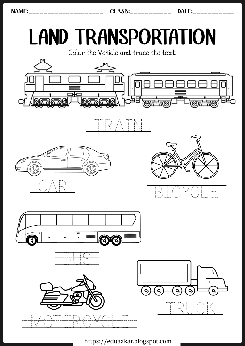 Transportation Worksheet for UKG