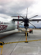 There was no ramp to the plane, just a few steps off the tarmac. (photo day propplane blogpost)