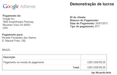 Segundo Pagamento Google Adsense