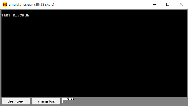 Output of Print Hello World in 8086 assembly language