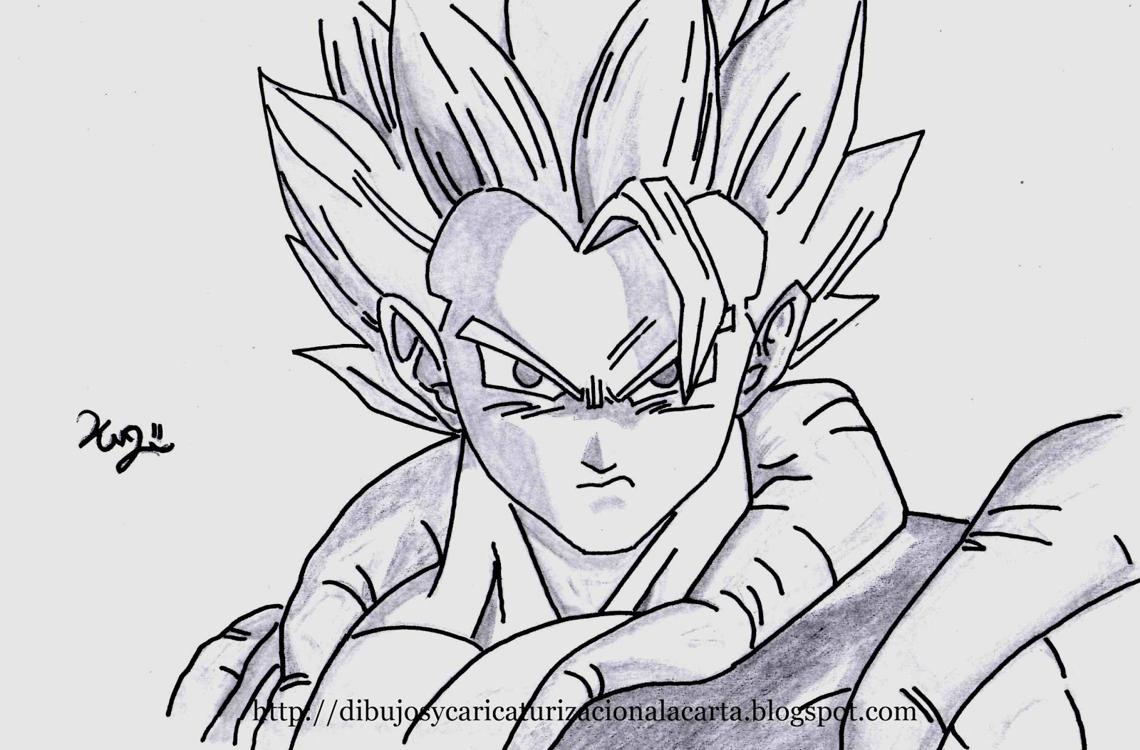 La manera mas sencilla de dibujar a goku ssj 2 Super facil 