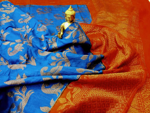 Handloom banarasi dupion silk sarees