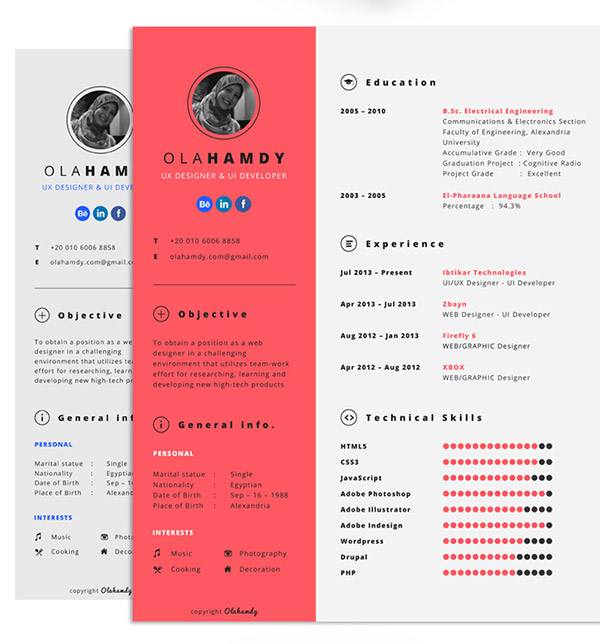 Kumpulan CV dan Resume Template Gratis