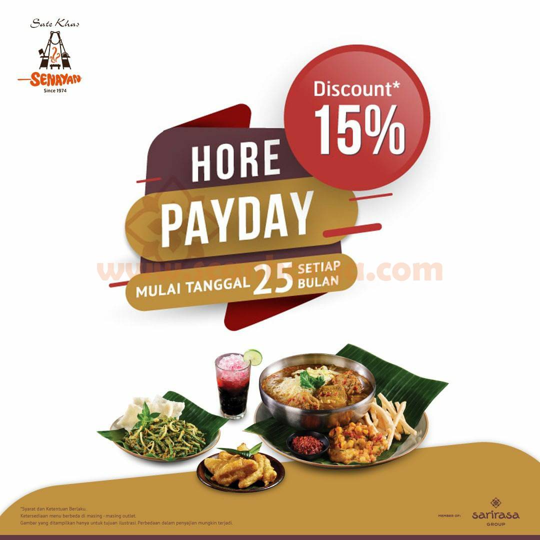 Sate Khas Senayan Promo Hore Payday Disc up to 15%