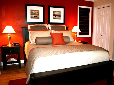 Red color in the bedrooms of a special character - the colors of ...