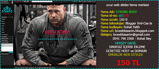 a01035 Strong Body Blogger-Blogspot Ucuz Web Site Teması Kolay Ucuz Web Site Yap