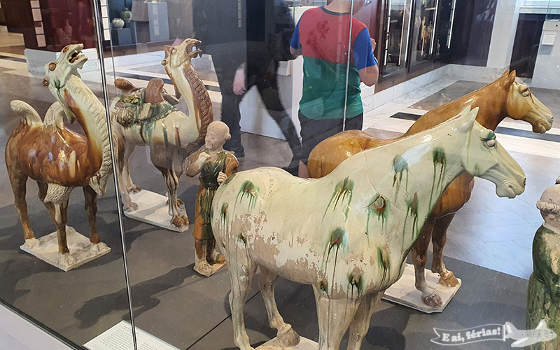 Figuras da dinastia Tang, no British Museum.
