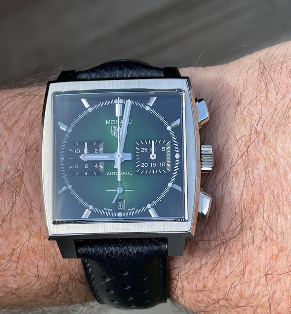 Presentamos la réplica de TAG Heuer Monaco 2021 edición limitada con esfera verde a bajo precio