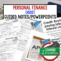 Personal Finance: Budgeting and Money, Credit, Buying a Car, Getting Insurance, Paying for College, Applying for a Job, Getting Your Own Home, Paying and Filing Taxes Guided Notes & PowerPoint