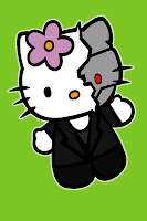 Hello Kitty in Terminator costume