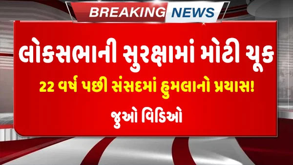 લોકસભાની સુરક્ષામાં મોટી ચૂક ! વ્યક્તિ અંદર ફ્લોરોસન્ટ ગેસનો છંટકાવ જુઓ વિડિઓ