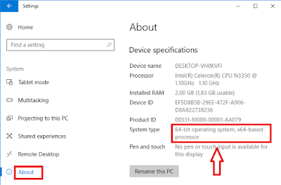 Contoh gambar settings di windows 10