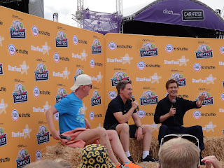 Chris Evans interviewing Rob Brydon and Jimmy Carr, CarFest South, 2022