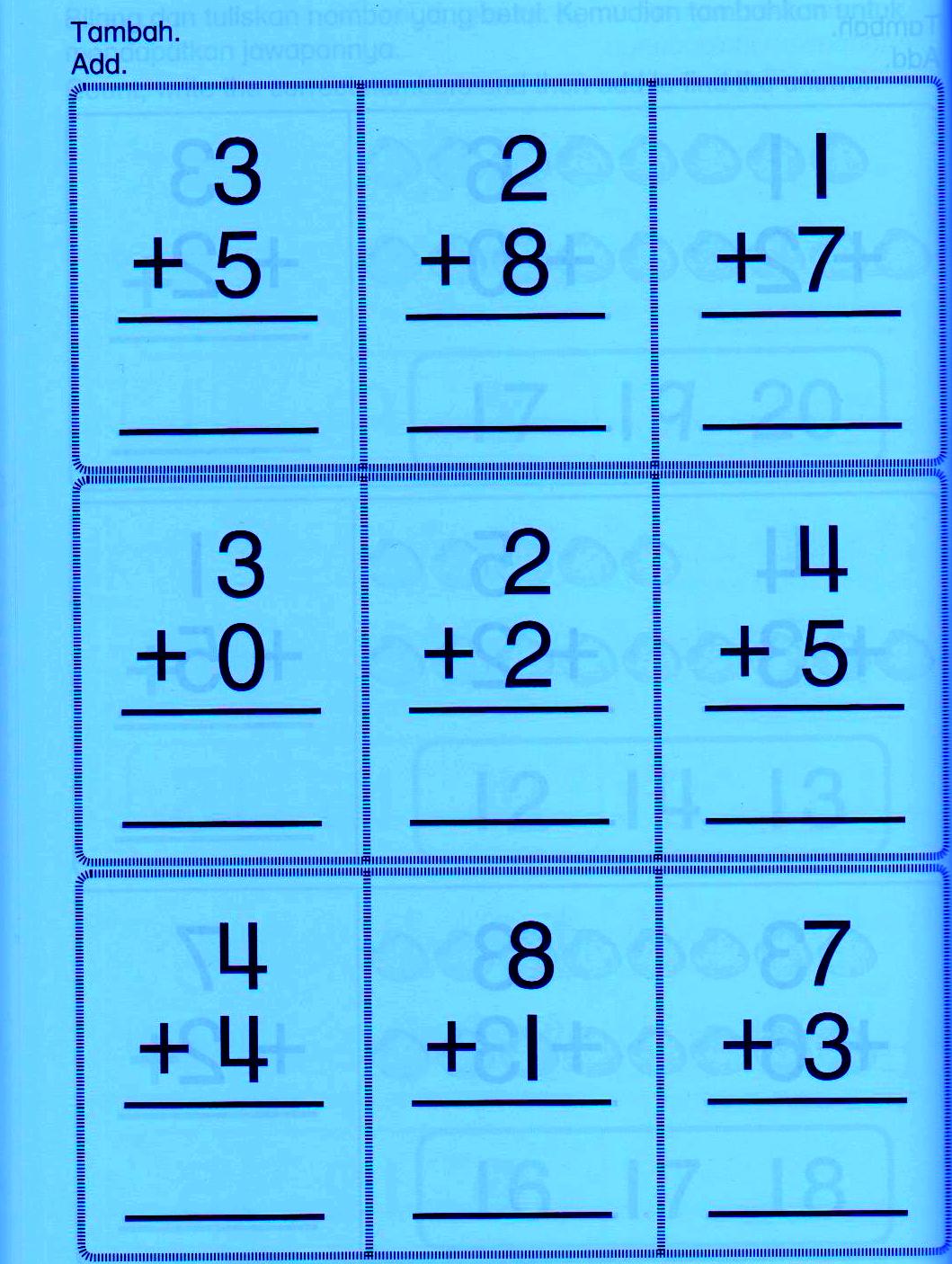 KSSR MATEMATIK: Operasi Tambah Hingga 10