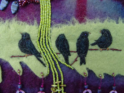 improvisational bead embroidery by Robin Atkins, Forgive, detail