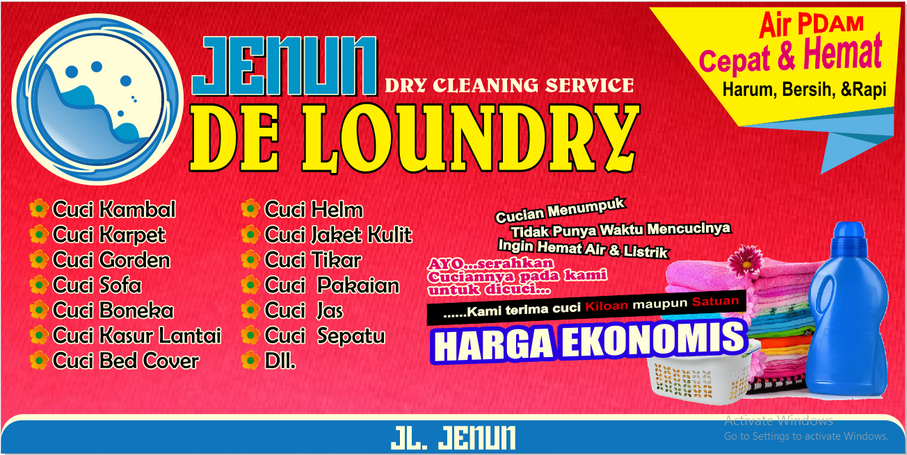 4 Contoh Desain  banner spanduk  laundry CDR  terbaru 
