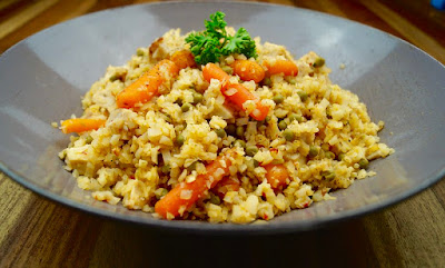 Low-Carb Fried Rice with carrots