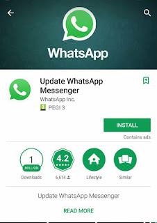 Incredible!- Fake whatsapp hits more than 1 million downloads from Google Play- Oshetech