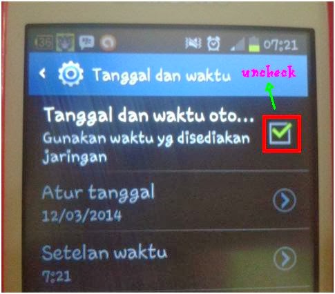 Merubah Pengaturan Tanggal Otomatis Menjadi Manual Pada Smartphone Android