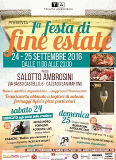 Festa di Fine Estate 24-24 settembre Cazzago San Martino (BS) 2016