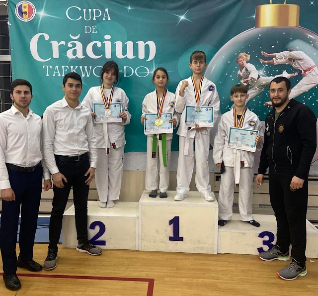 Medalii pentru Leova la ”Cupa de Crăciun" organizată de Federația Națională de TaekwonDo din Republica Moldova