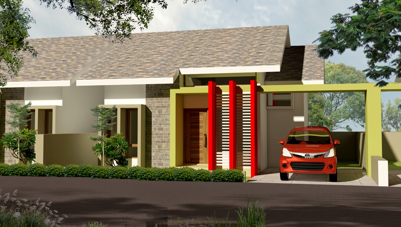 gambar model desain rumah  minimalis modern  terbaru type  45 