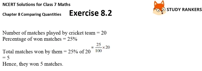 NCERT Solutions for Class 7 Maths Ch 8 Comparing Quantities Exercise 8.2 5