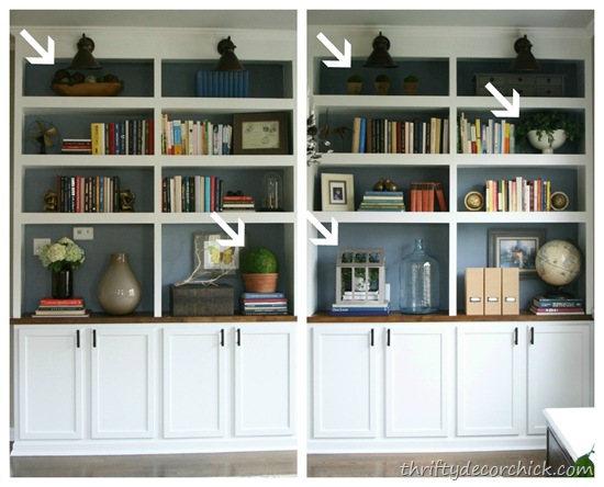 how to decorate bookshelves