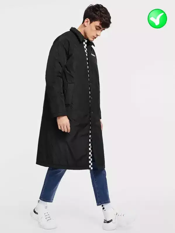 SHEIN Men Button Up Padded Coat