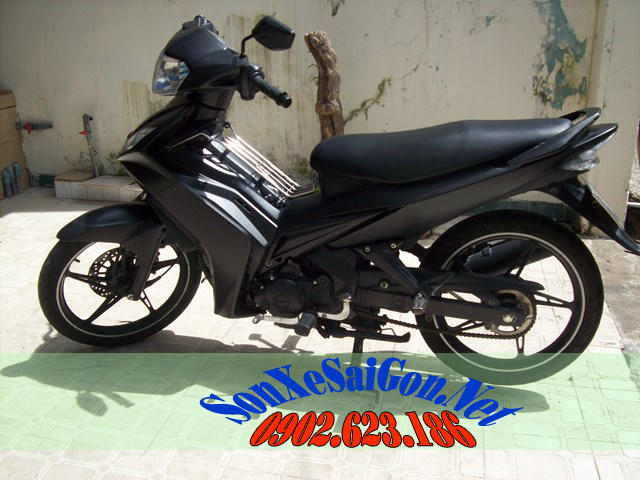 Mẫu sơn xe Exciter 2010 màu đen nhám