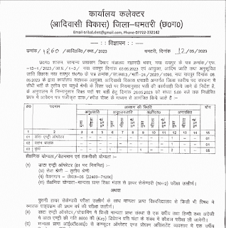 DHAMTARI COLLECTOR OFFICE VACANCY 2023 | धमतरी कलेक्टर ऑफिस में डाटा एंट्री ऑपरेटर भृत्य ड्राईवर की वेकेंसी