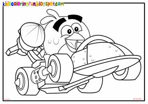 Angry Birds Go Coloring Pages