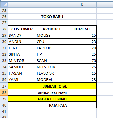 soal excel