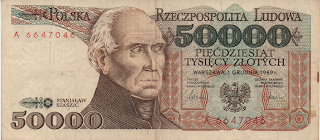 50,000 Zlotych 1-2-1989 P# 153
