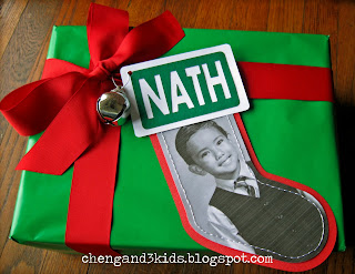 Christmas Stocking Gift Tag by Cheng and 3 Kids