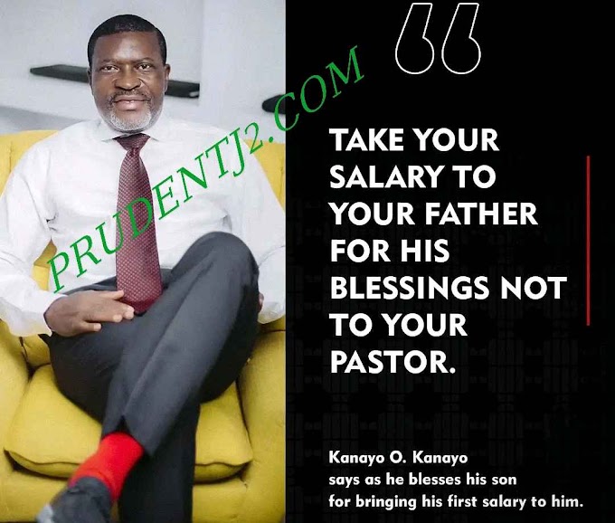 Kanayo O. Kanayo: Should Your First Salary Go to Your Pastor or Your Father? - Join the discussion.