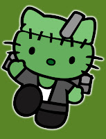 Hello Kitty in Frankenstein costume