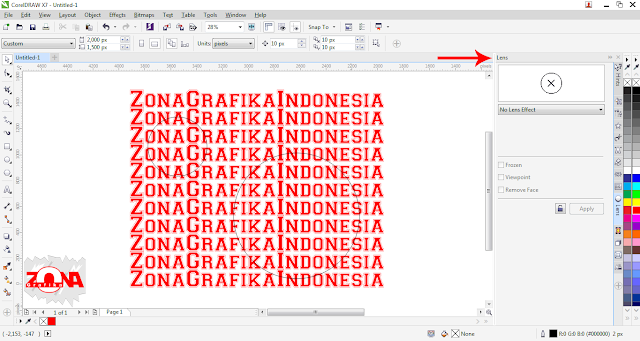 Cara Membuat Effects Fish Eye Pada Tulisan dengan Corel Draw X7