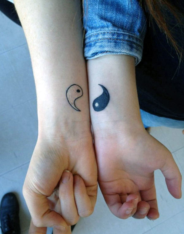 great tattoo ideas matching yin yang designs for best friend tattoo