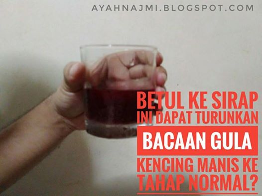 Minuman Sirap Ini Bantu Pesakit Kencing Manis Menurunkan Bacaan Gula Ke Tahap Normal & Mencegah Komplikasi Diabetes Kronik