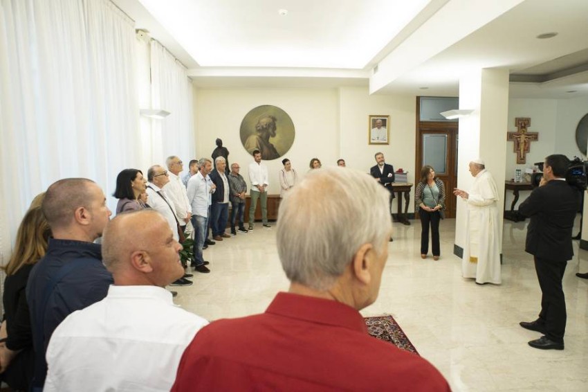 Pope Francis hosts 20 prisoners at his home in the Vatican His Holiness Pope Francis, Pope of the Catholic Church, hosted today, Monday, 20 inmates in an Italian prison at his home in the Vatican.